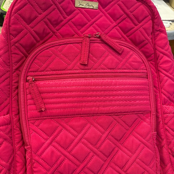 Vera Bradley Pink Campus Tech Quilted Large Backpack - Picture 7 of 7